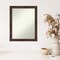 Amanti Art Non-Beveled Wall Mirror, Wildwood Brown Narrow Frame